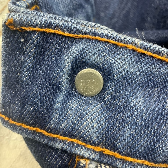 Vintage Levi’s 80s Orange tab bootcut dark wash jeans 27x27 USA made - Picture 8 of 8